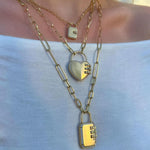 Gold Pave Mini Padlock Pendant Pendant James Banks Design   