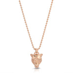 Lioness Charm Necklace, Plated Necklaces MAE + LANG 16 inch Ball Chain Rose gold