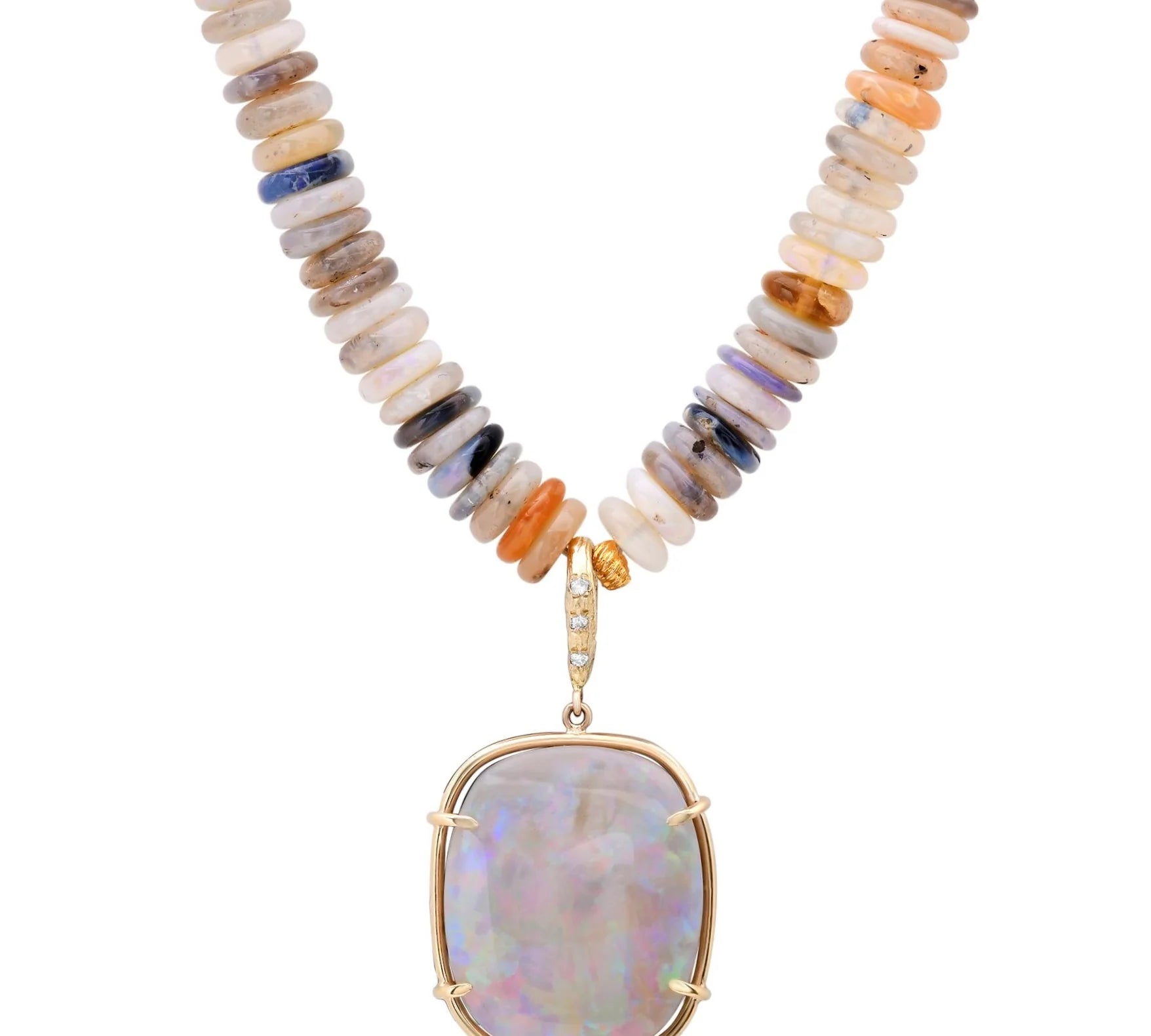 Cirrus Opal Necklace Pendant Necklace Elisabeth Bell Jewelry
