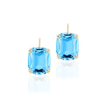 Cushion-Cut Wire Earrings Drop Earrings Goshwara Blue Topaz  