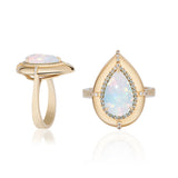 Pear Shape Opal Ring Statement Ring Goshwara   