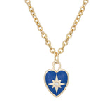 Diamond Enamel Heart Necklace Pendant Necklace Kathryn Bentley