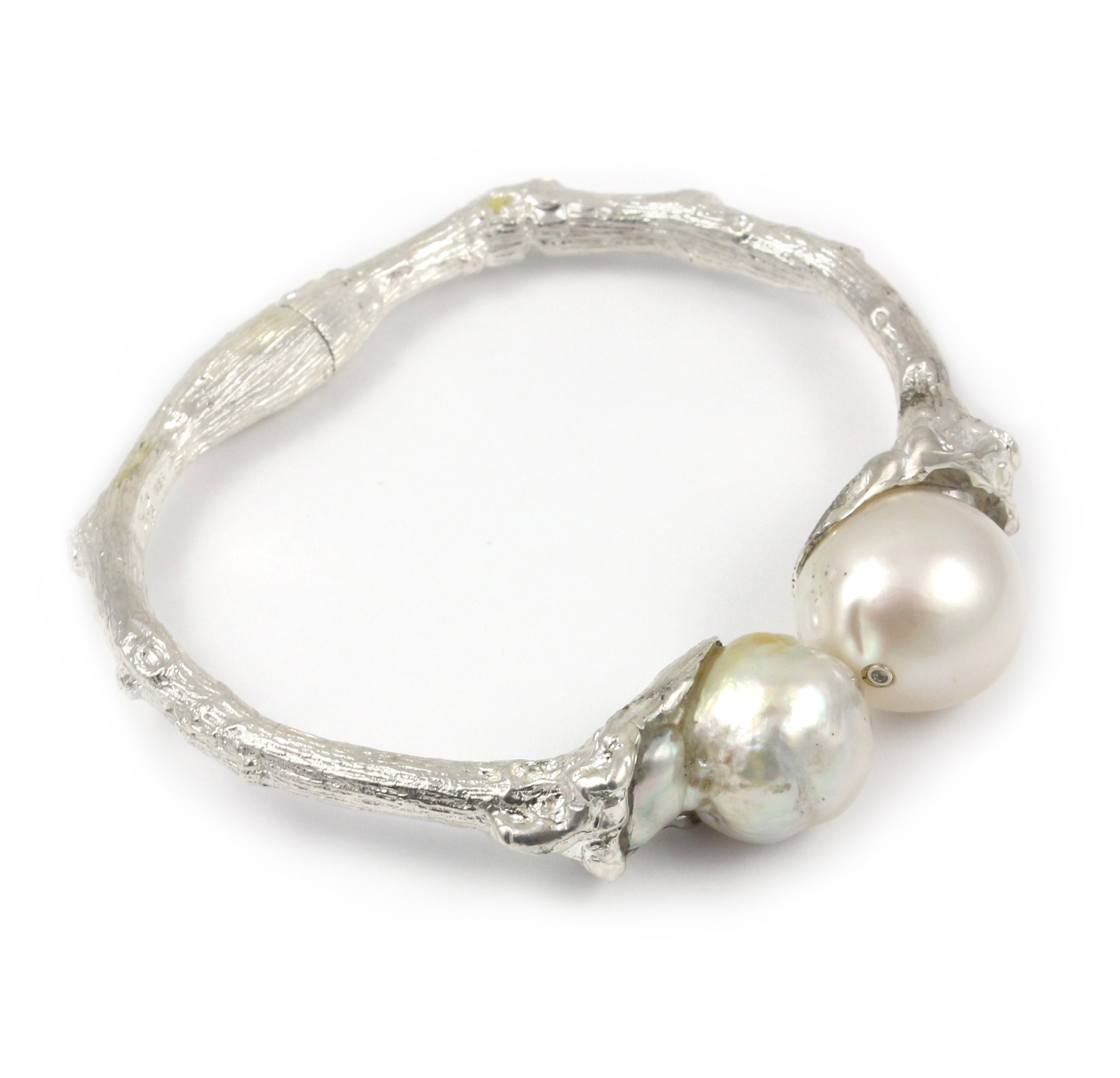 Twig Cuff with South Sea Pearls Cuff Bracelet K Brunini   