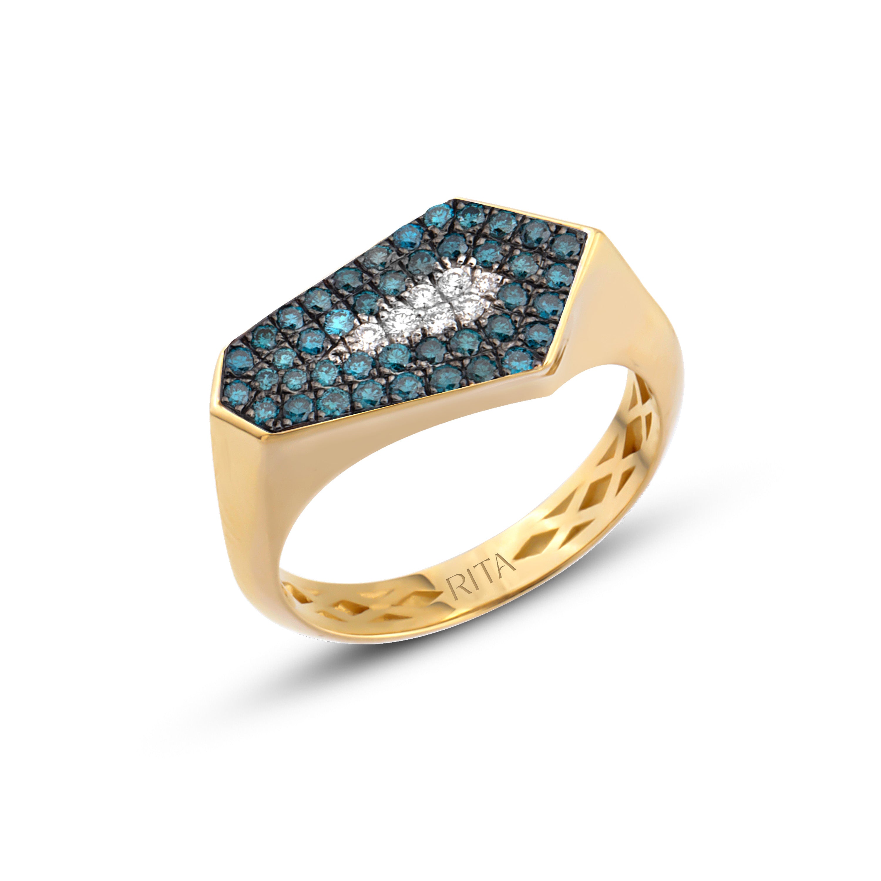 Nova Ring Rings RITA Fine Jewelry Blue Diamond  