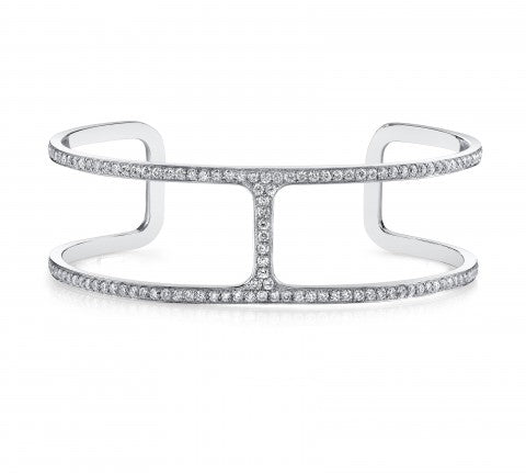 Small Diamond T Cuff Cuff Bracelet Karma El-Khalil   