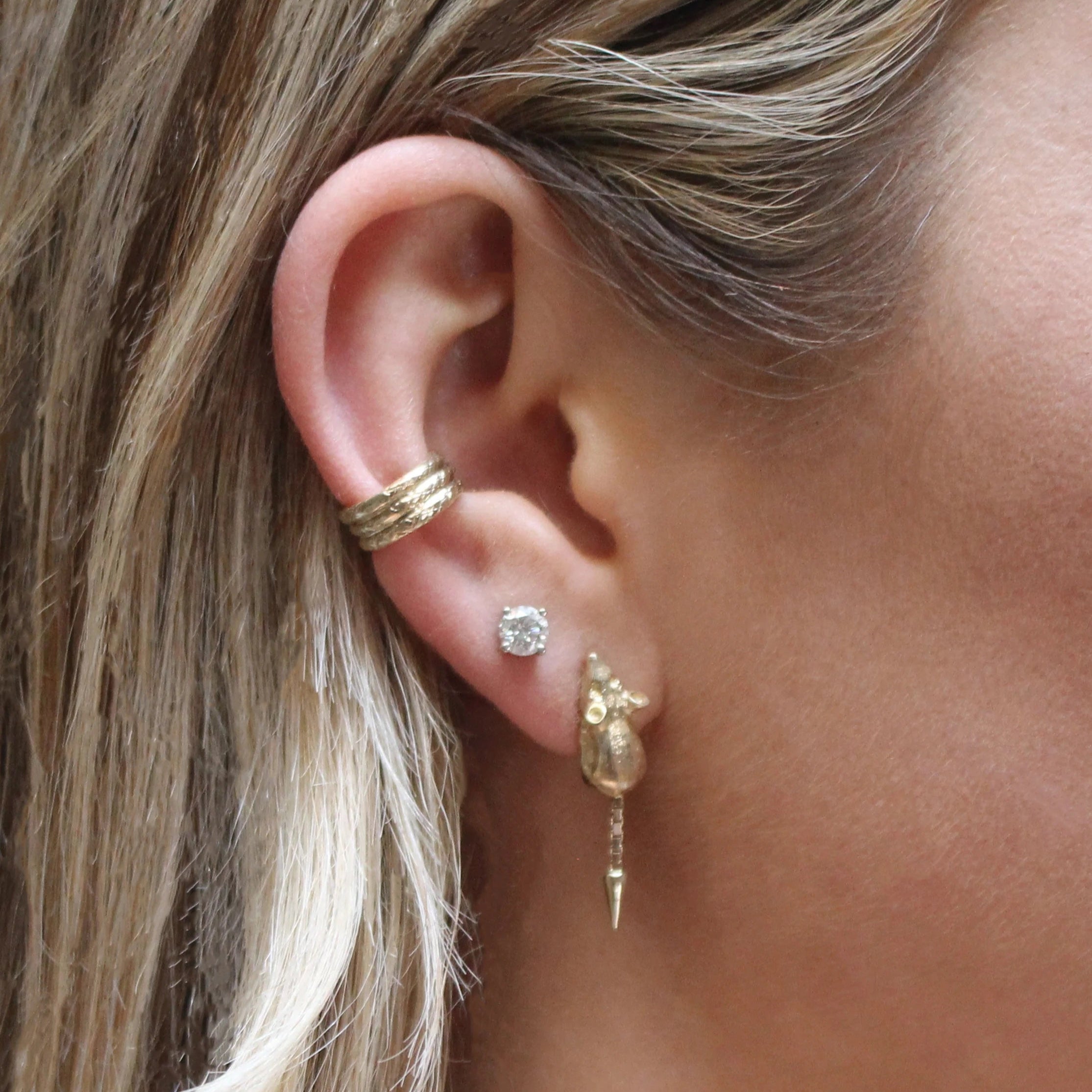 Jerry Earring with Diamond Earrings Roseark Deux