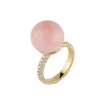 Pink Opal Pave Ring, Large Ring Akaila Reid 6  