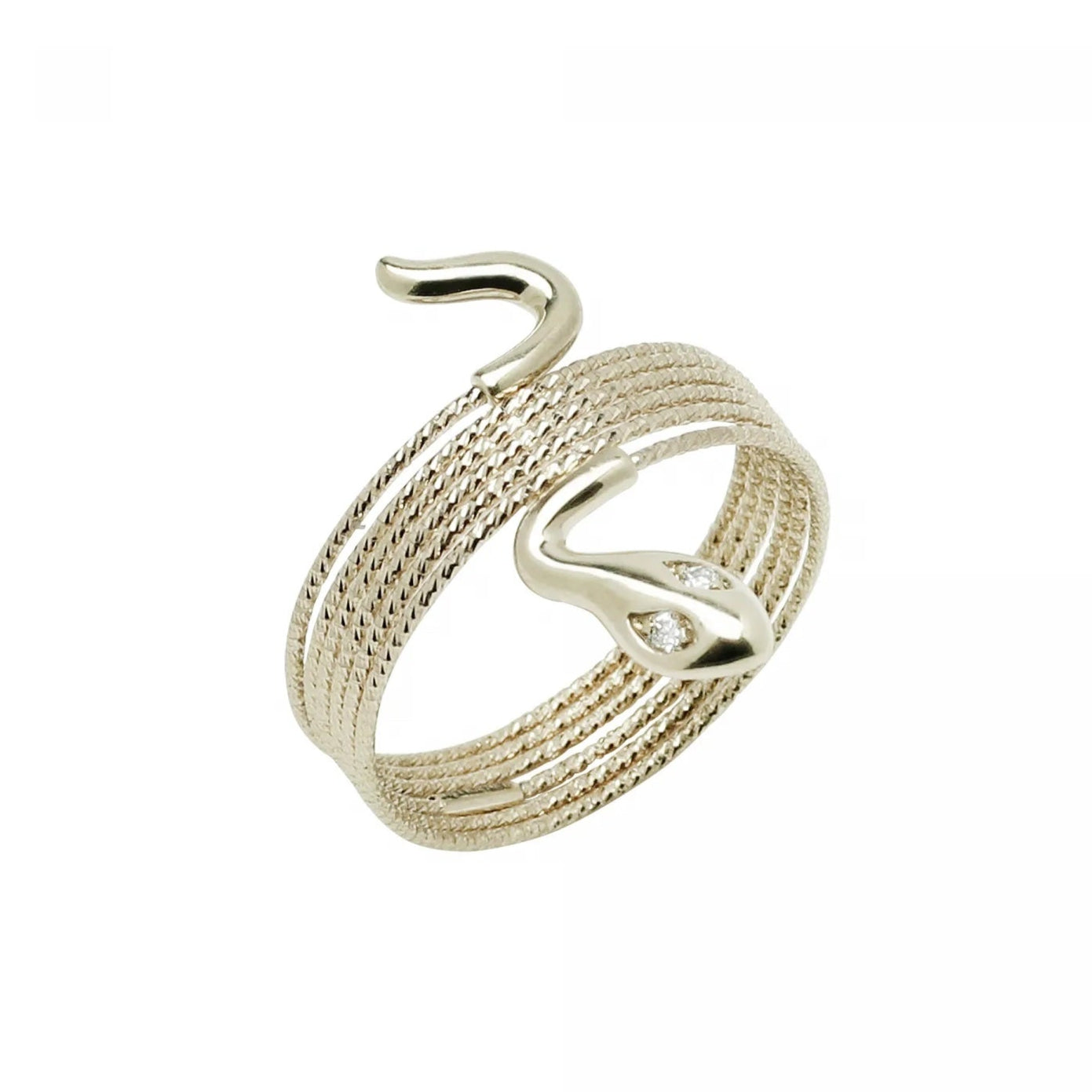 Serpentine Wire Ring with Diamond Ring Ritique 6-6.5