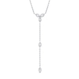 Marquis Lariat Necklace Lariat Carbon and Hyde White Gold  