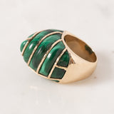 Malachite Carved Cloud Ring Statement Fiore Wylde   