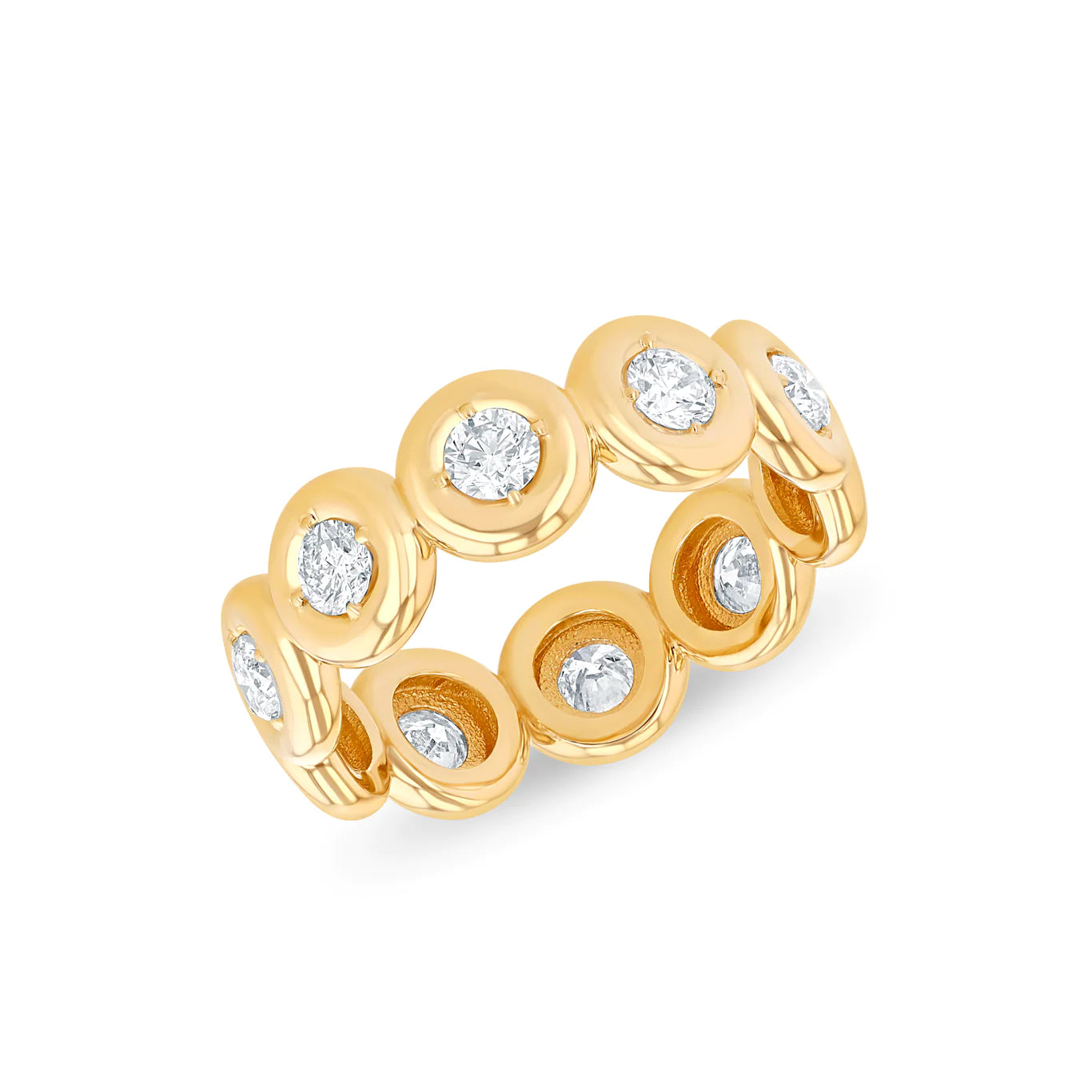 Mini Orb Eternity Band Band Carbon and Hyde Yellow Gold  
