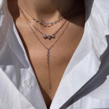 Bezel Starstruck Lariat Necklace Lariat Carbon and Hyde   