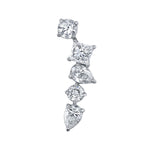 Multi-Shape Diamond Cluster Earring Stud Earrings Roseark Deux Single LEFT  