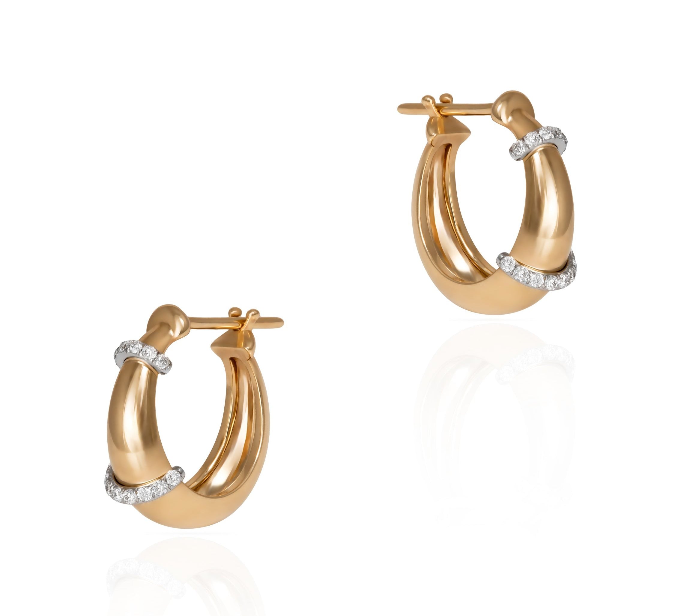 The Buoy Hoops, Size Two Hoops Earrings Latelier Nawbar Yellow Gold  