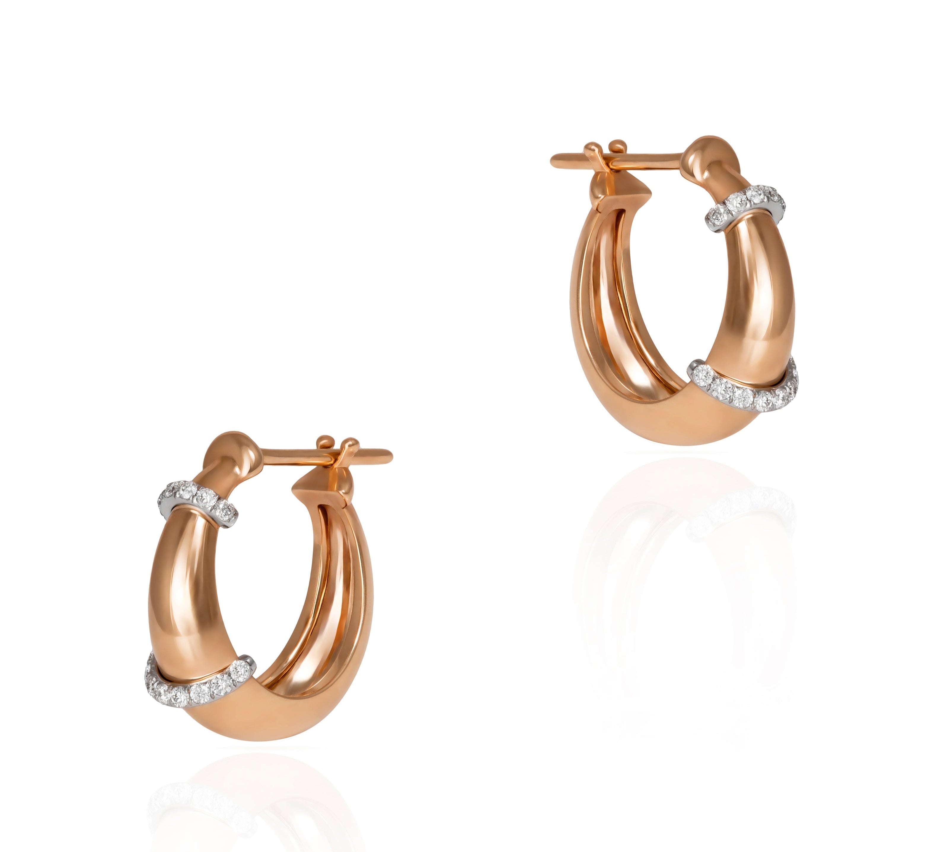 The Buoy Hoops, Size Two Hoops Earrings Latelier Nawbar Rose gold  