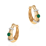 Buoy "Shape" Earrings Hoops Earrings Latelier Nawbar Buoy Round Malachite  