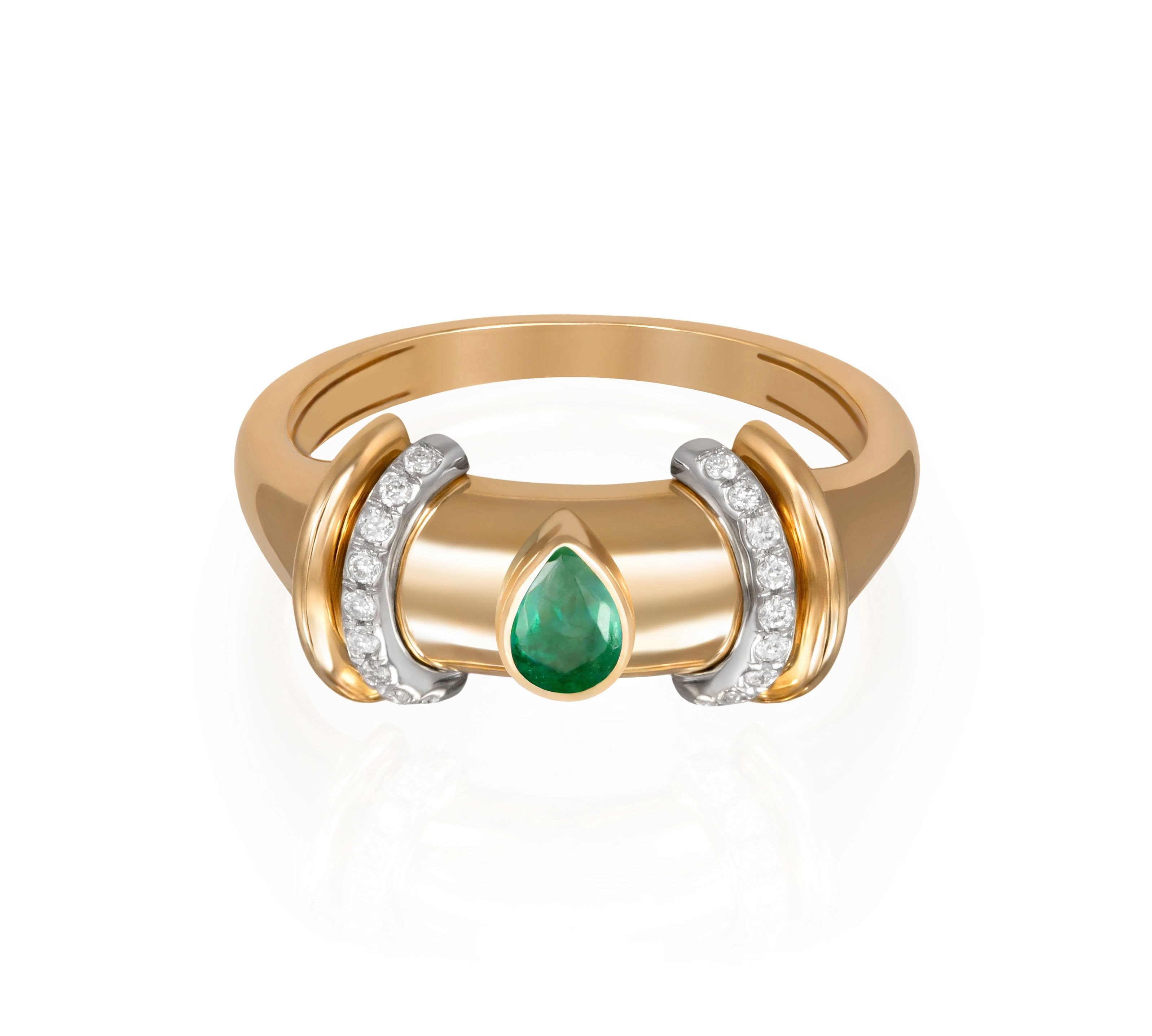 Warrior Drop Ring Rings Latelier Nawbar Emerald 6 