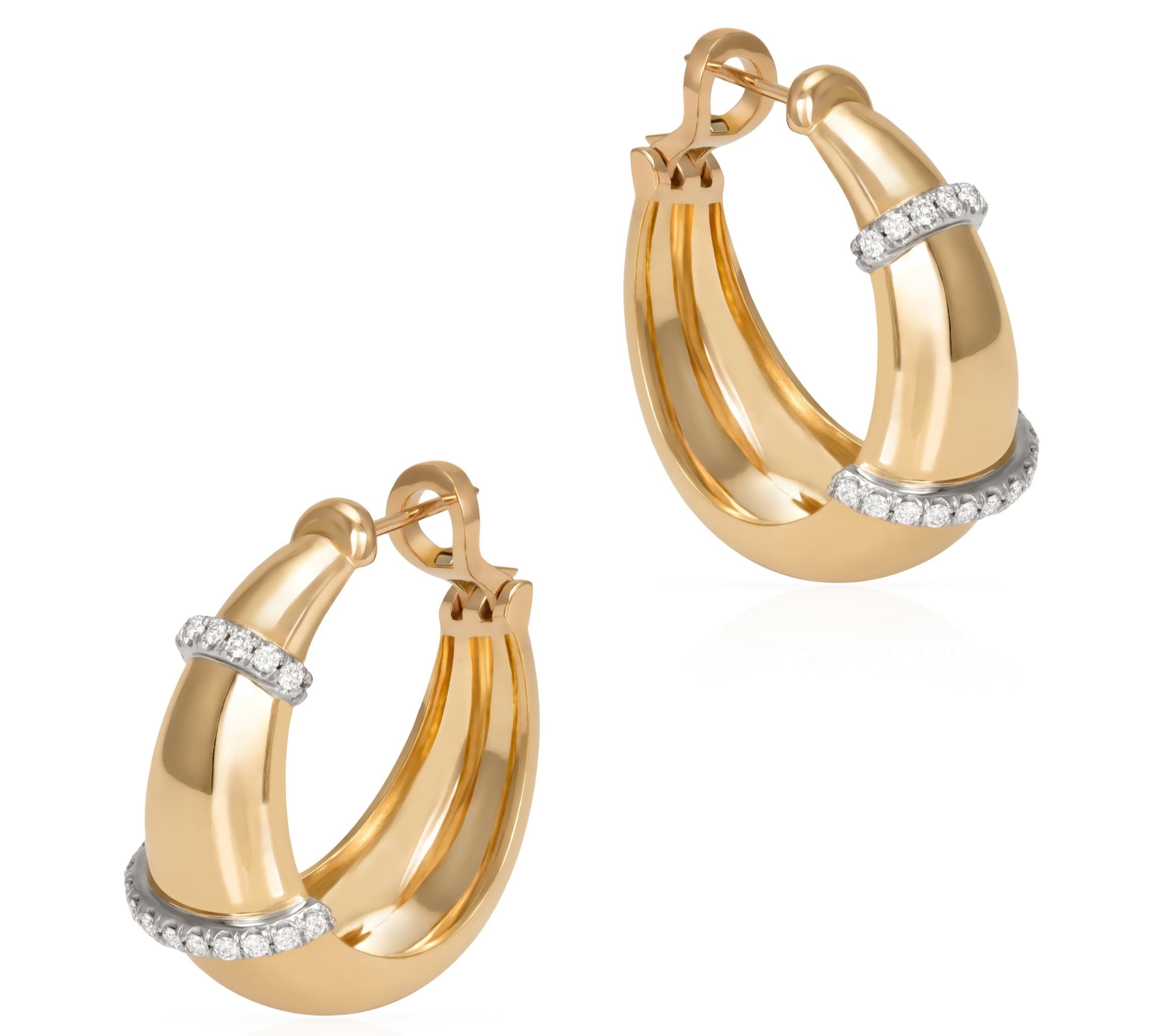 The Buoy Hoops, Size Four Hoops Earrings Latelier Nawbar Yellow Gold  