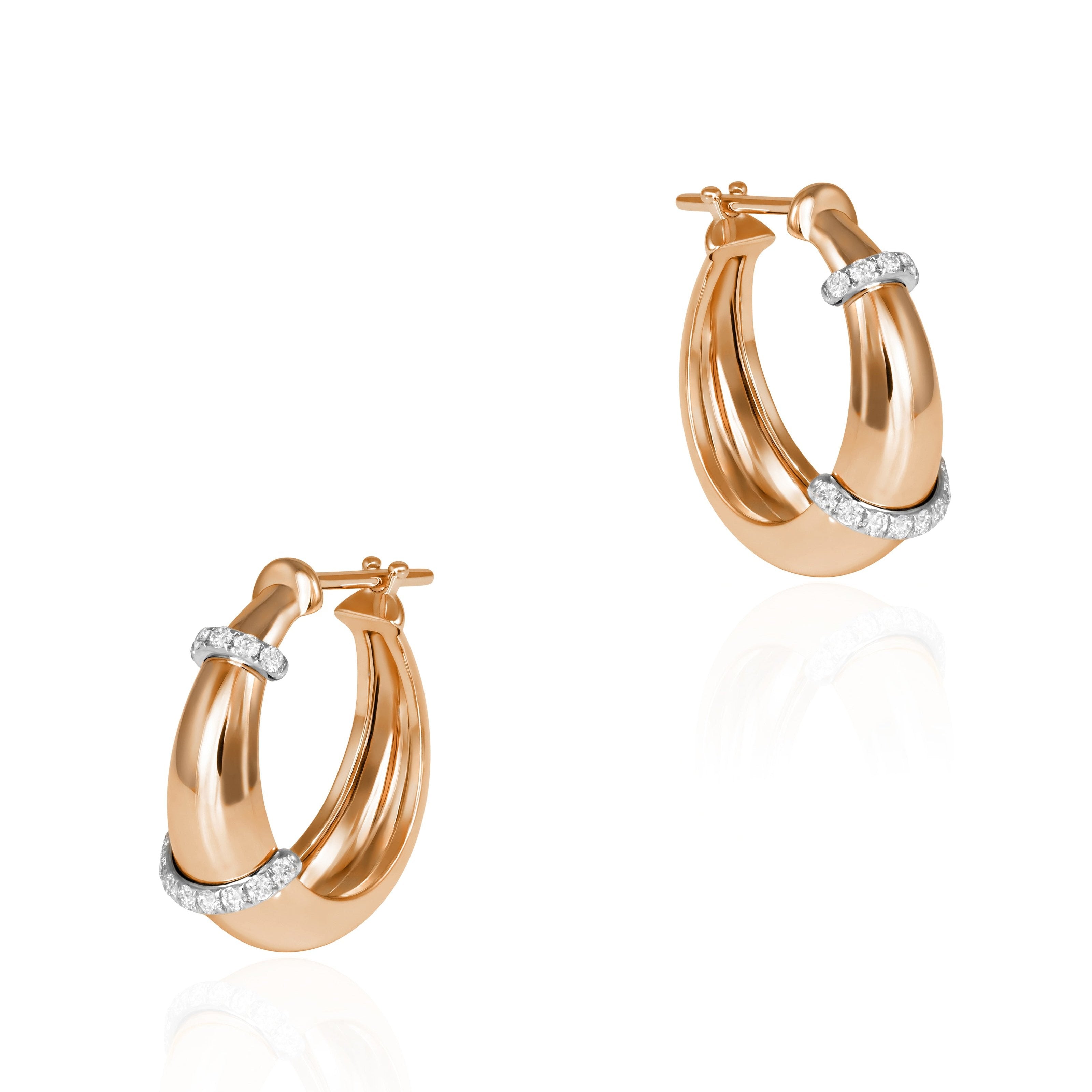 The Buoy Hoops, Size Three Hoops Earrings Latelier Nawbar Yellow Gold  