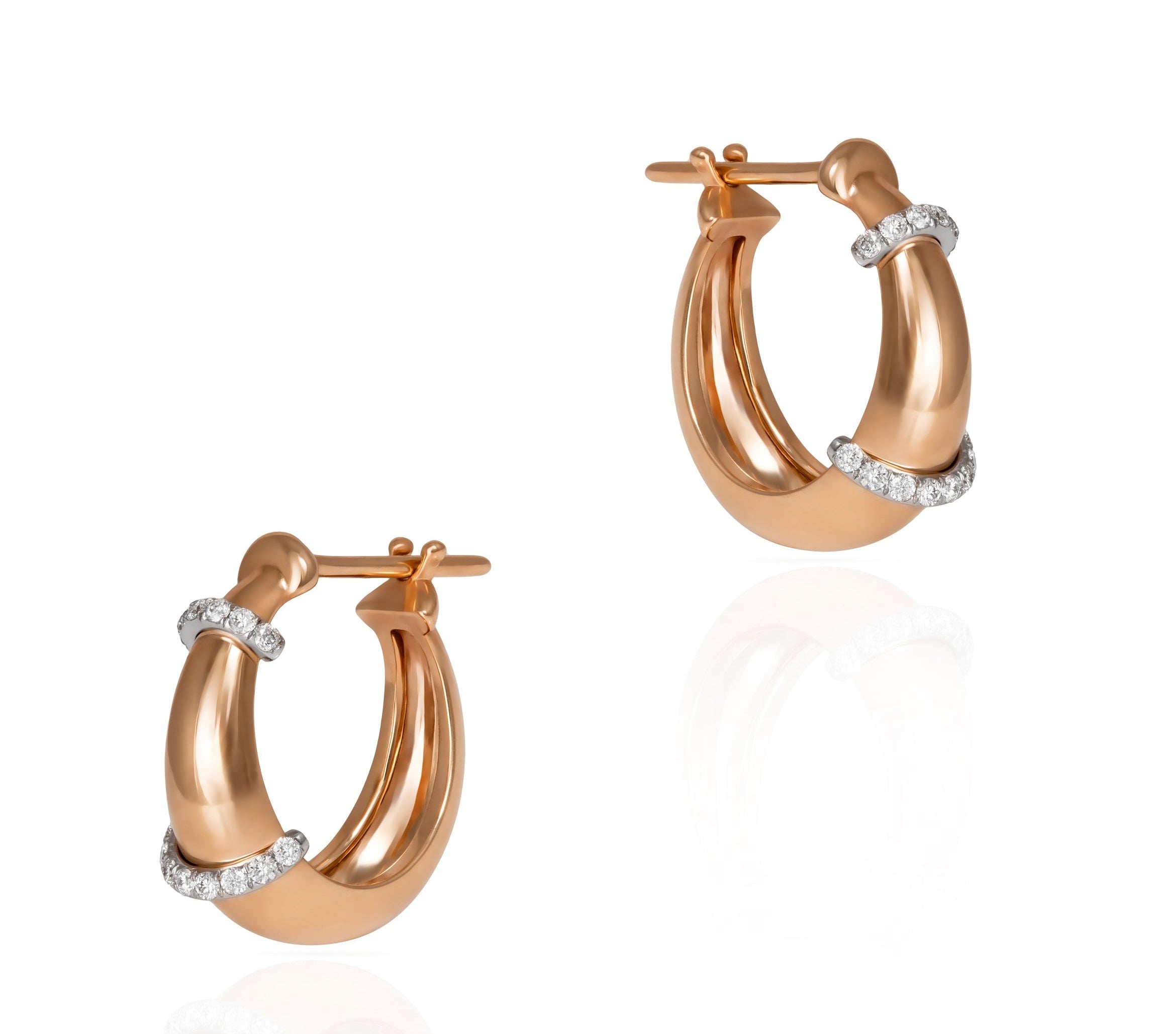 The Buoy Hoops, Size Three Hoops Earrings Latelier Nawbar Rose gold  