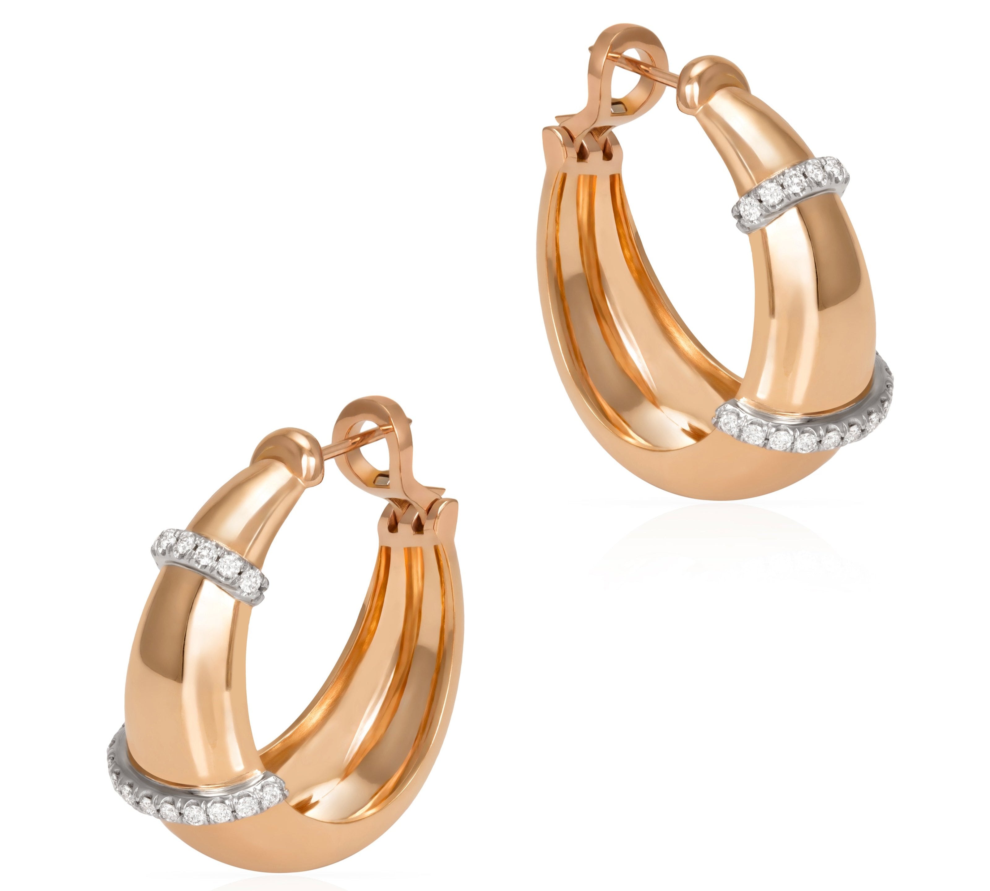 The Buoy Hoops, Size Four Hoops Earrings Latelier Nawbar Rose gold  