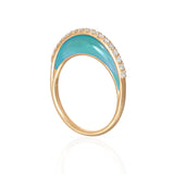 Turquoise Bloom Moon Ring Ring Latelier Nawbar