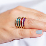 Turquoise Bloom Moon Ring Ring Latelier Nawbar