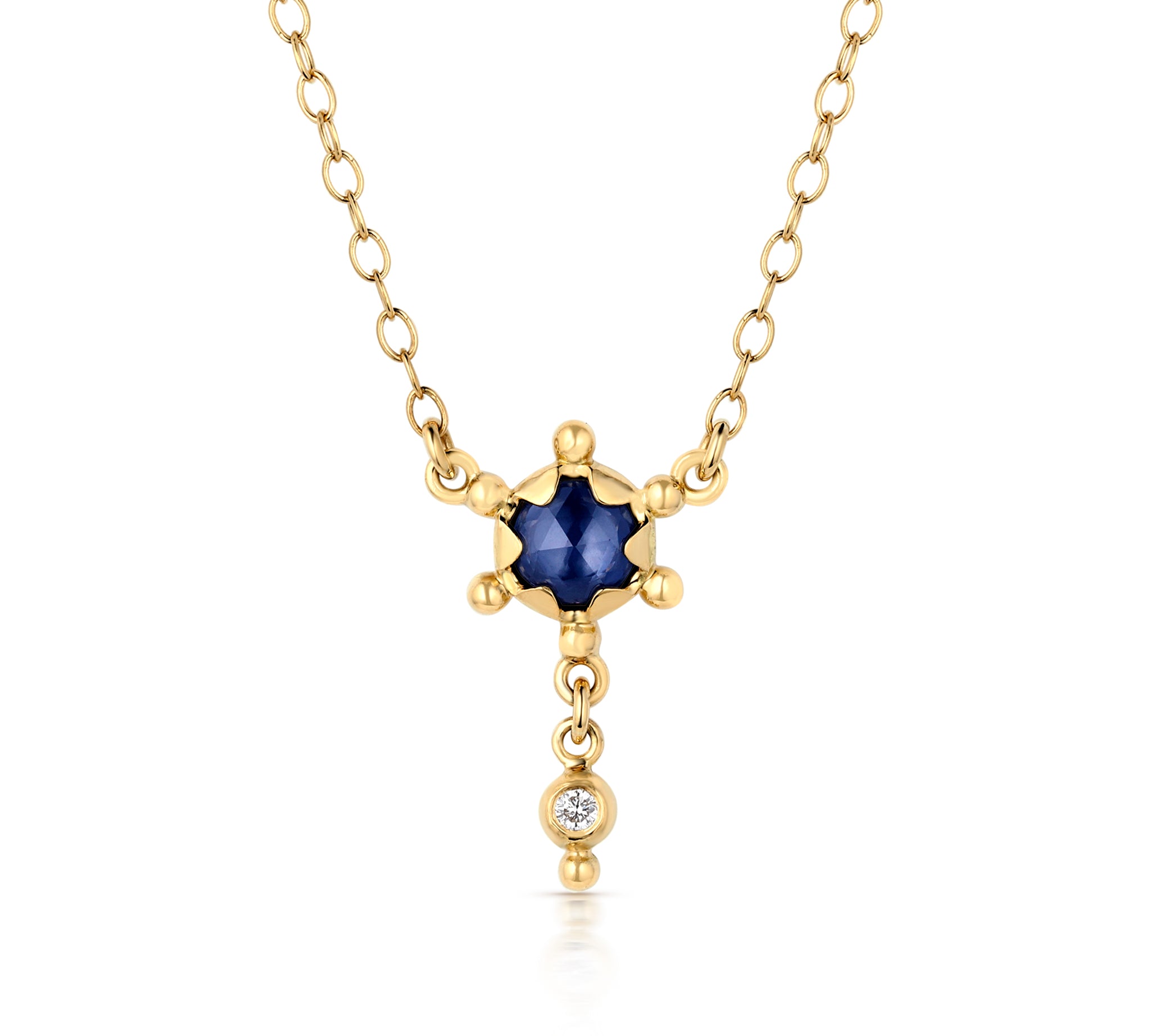 Star Bright Sapphire Necklace Pendant Svetlana Lazar   