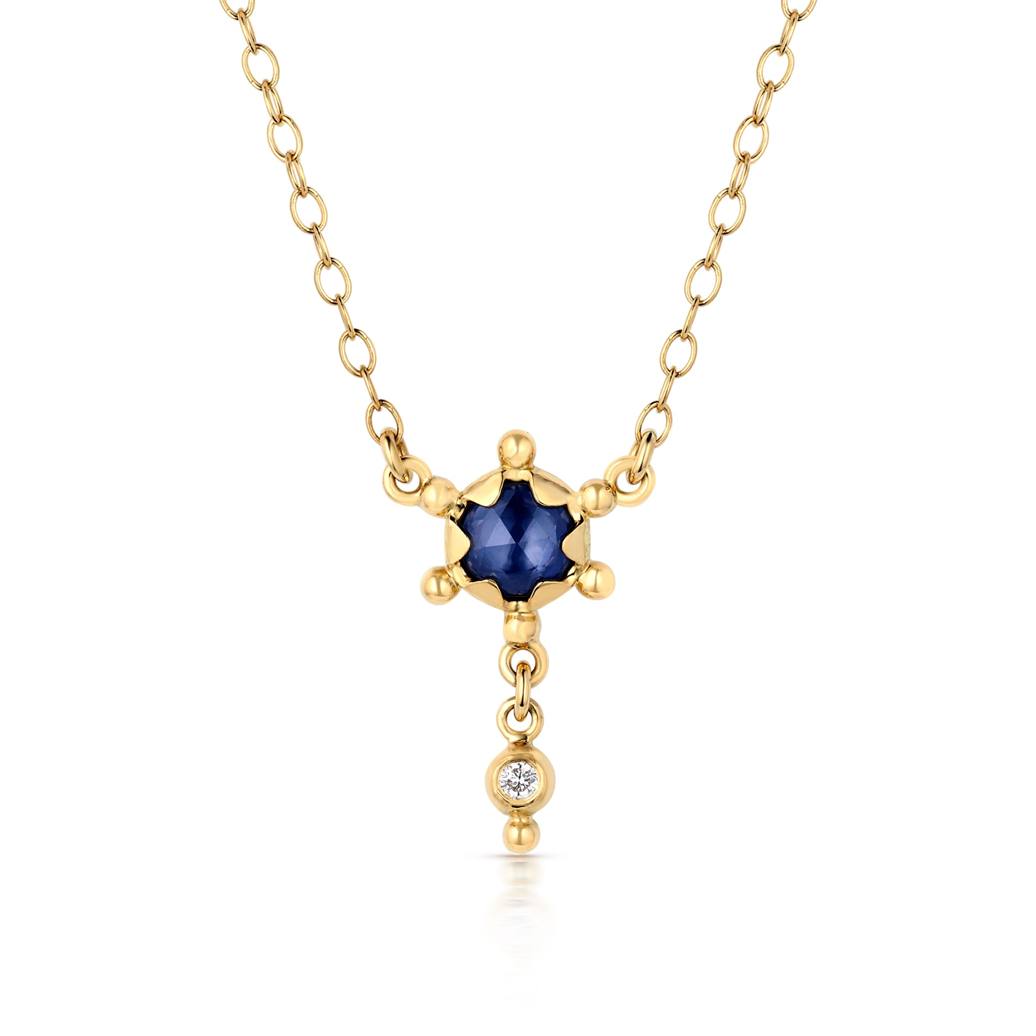 Star Bright Sapphire Necklace Pendant Svetlana Lazar   