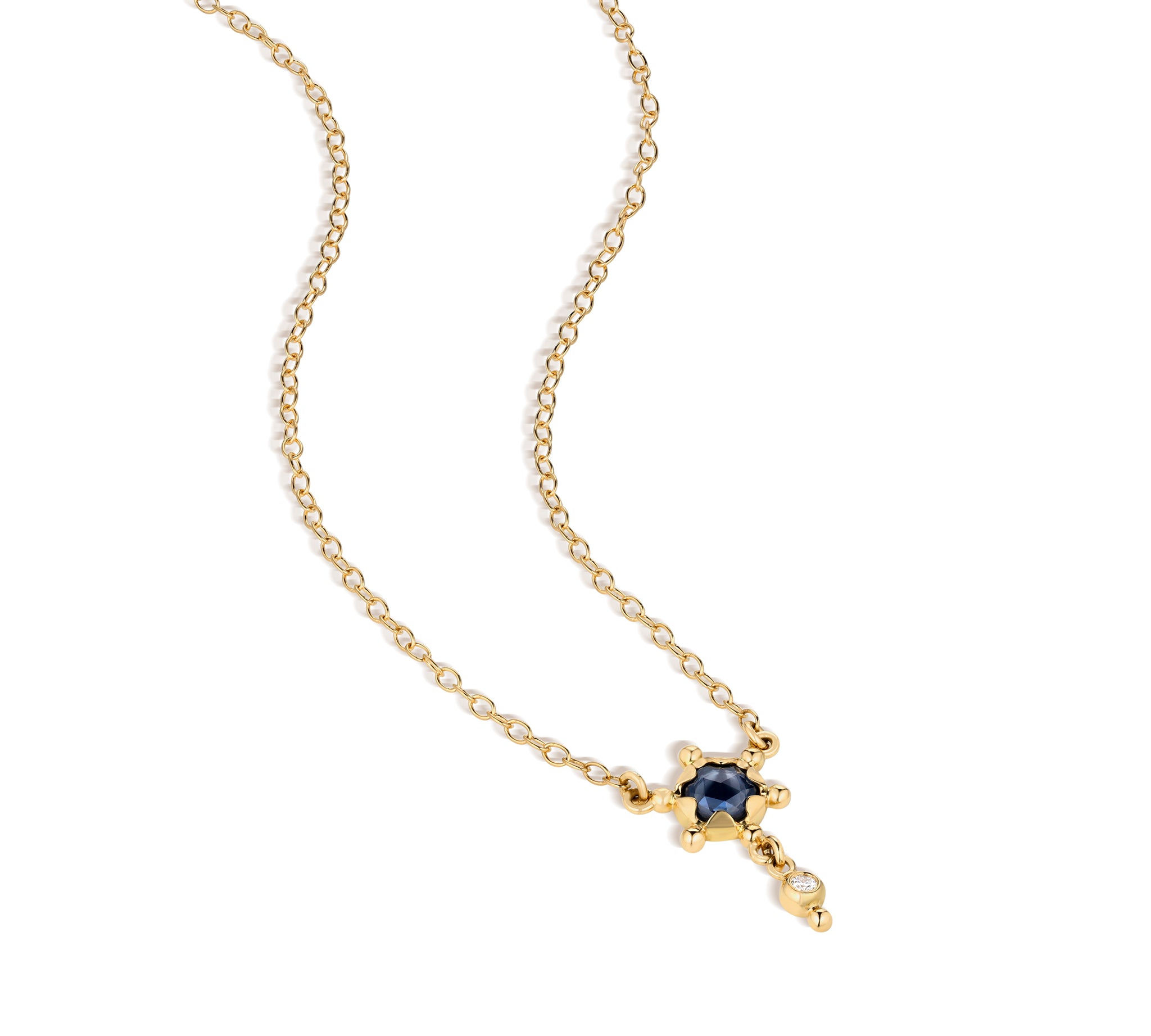 Star Bright Sapphire Necklace Pendant Svetlana Lazar   