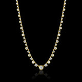 Asscher Round Diamond Tennis Necklace Tennis Necklace House of Ravn