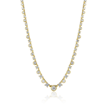 Asscher Round Diamond Tennis Necklace Tennis Necklace House of Ravn