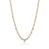 Asscher Round Diamond Tennis Necklace Tennis Necklace House of Ravn