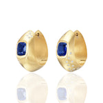 Sapphire Hinged Hoops Hoop Earrings Ophelia Eve   