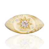 Victorian Star Signet Ring with Diamonds Signet Ophelia Eve 5  