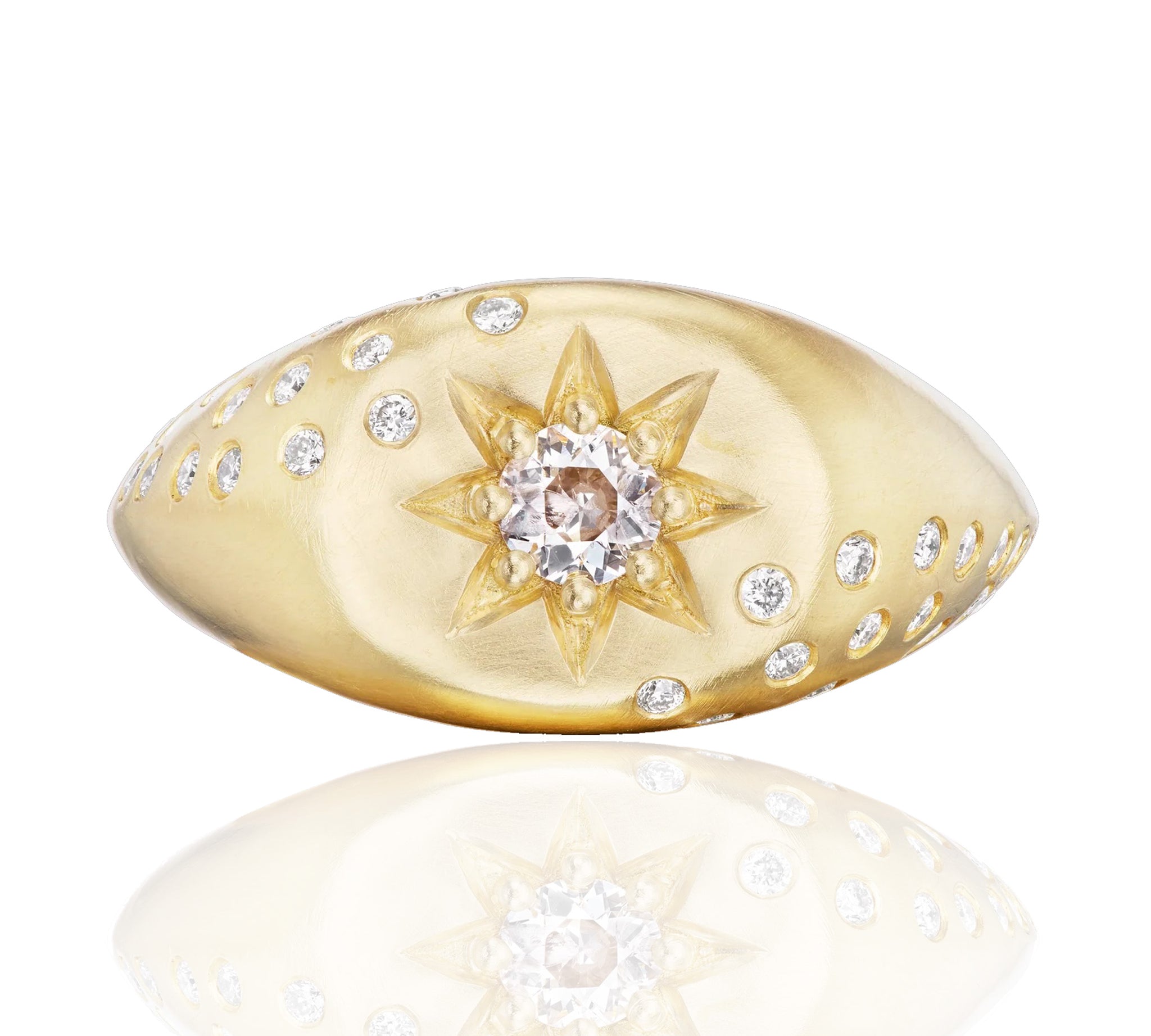 Victorian Star Signet Ring with Diamonds Signet Ophelia Eve 5  