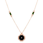 Small Hexagon Amulet Necklace, Onyx Pendant Latelier Nawbar   