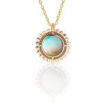 Sun Coin Necklace Pendant Fiore Wylde Opal Beaded  
