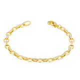 Oval Link Bracelet Chain Bracelet Carbon and Hyde Yellow Gold  