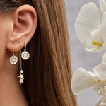 Stars and Diamond Threader Earrings Drop Earrings Falamank