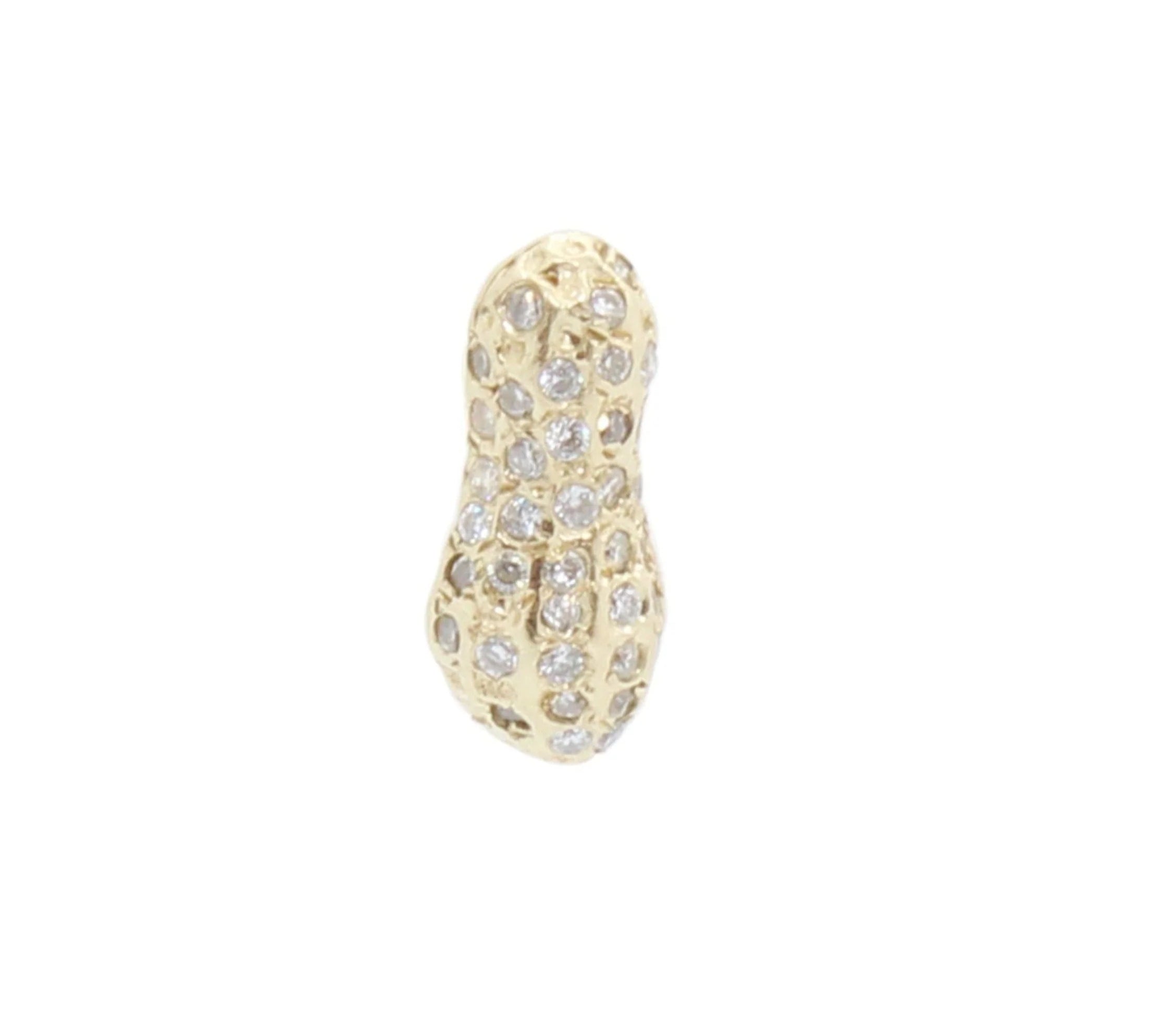 Peanut Stud with Diamonds Stud Earrings Le Depot Dore   