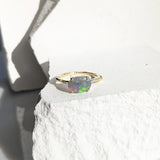 Celestial Flash Opal Ring Cocktail Ring Elisabeth Bell Jewelry