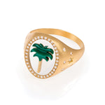 Palm 2.0 Diamond Ring Signet Ring Latelier Nawbar