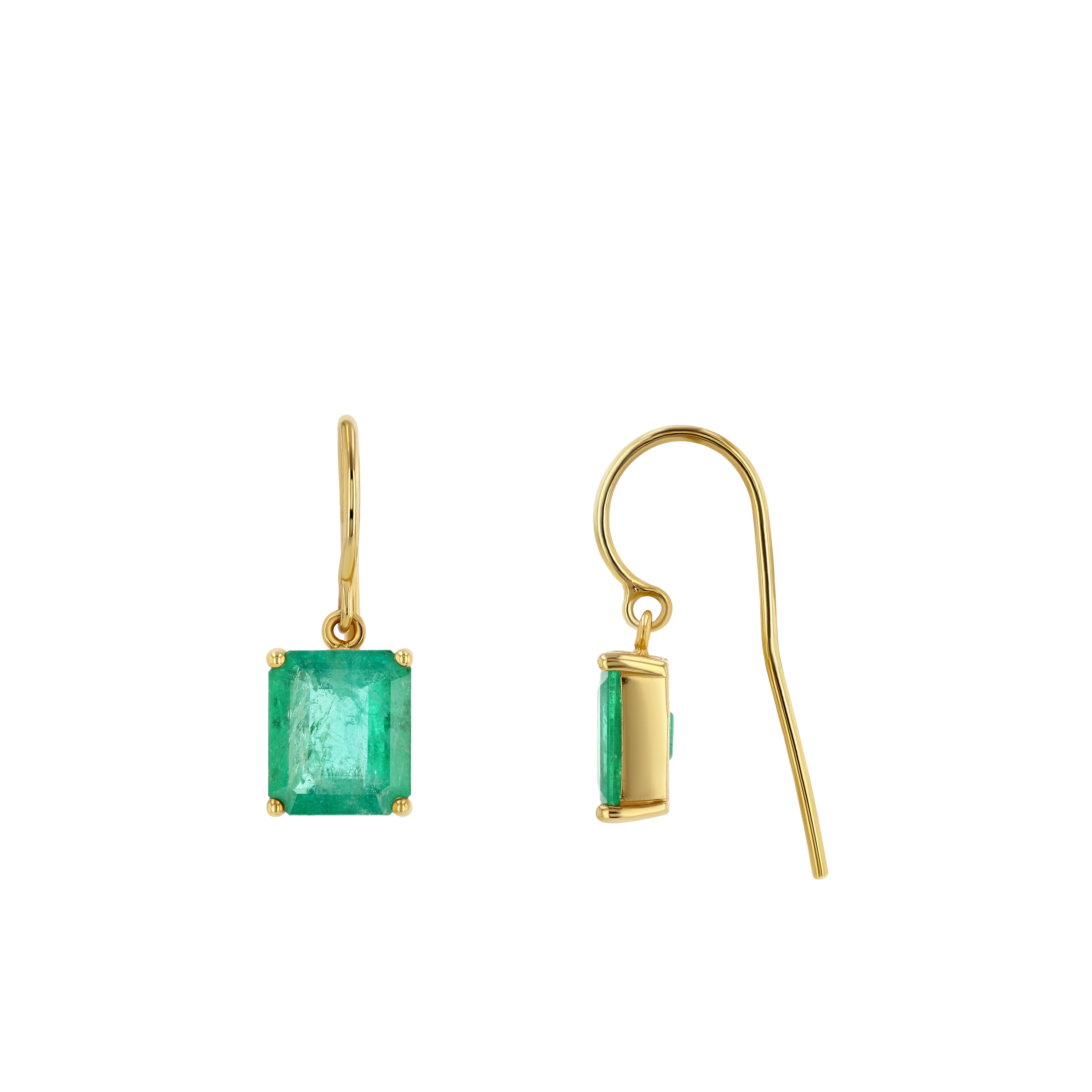 Emerald Drop Earrings Drop Earrings Amy Gregg Jewelry   