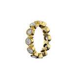 Milgrain Eternity Band Ring, Yellow Gold and Diamond Band Ring House of RAVN   