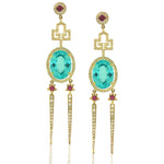 Point Star Statement Drop Earrings Statement Earrings Hanut Singh   