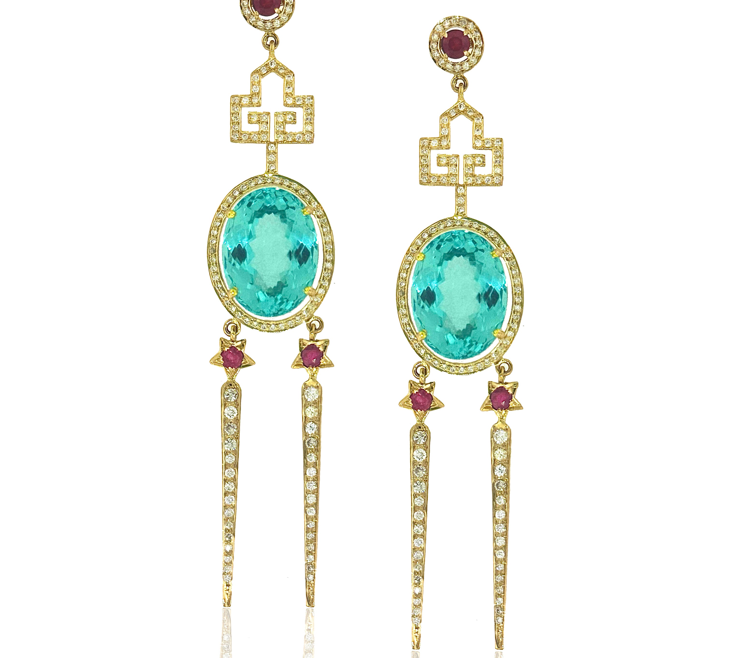 Point Star Statement Drop Earrings Statement Earrings Hanut Singh   