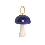 Purple Magic Mushroom Charm with Diamond Charm Maura Green   