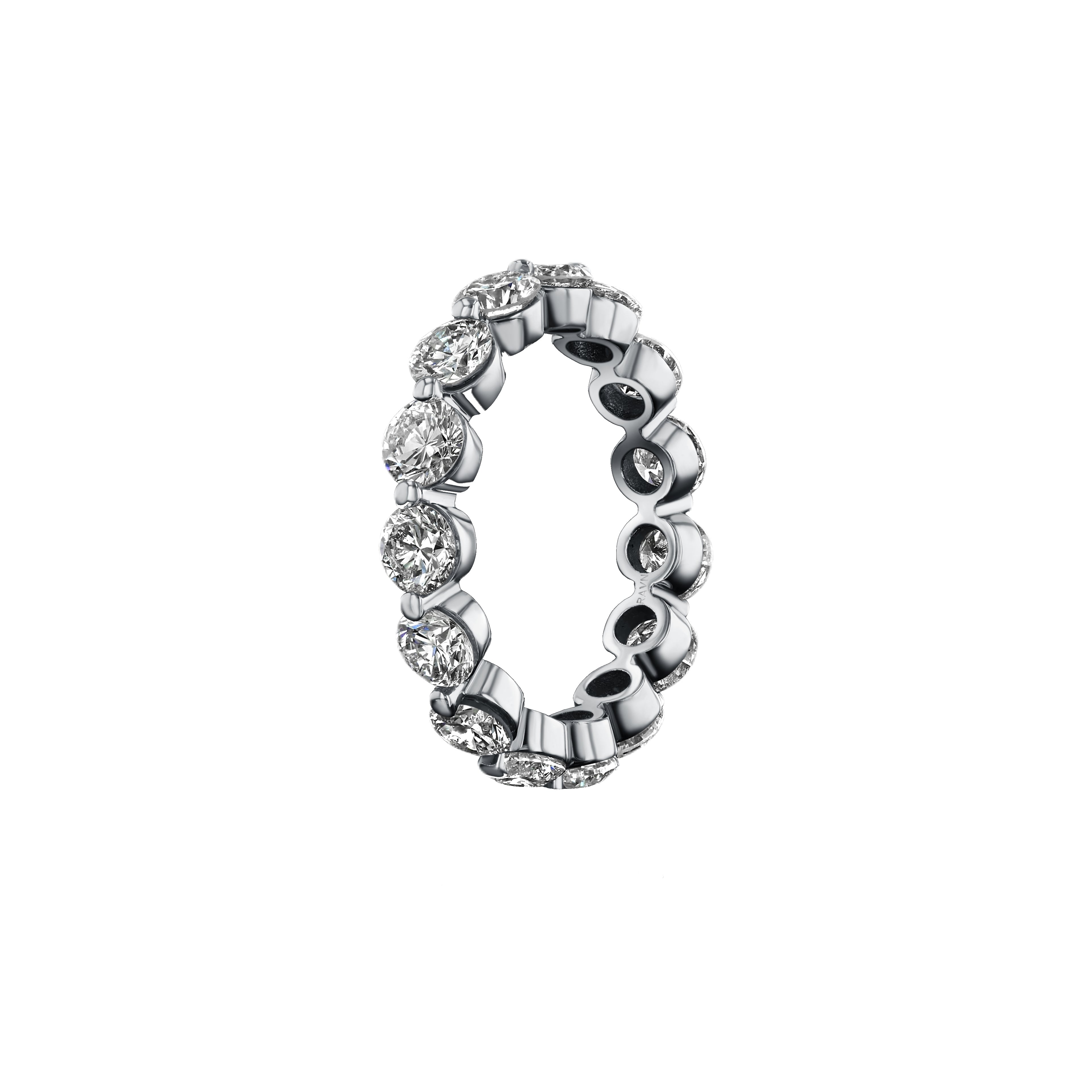 Eternity Band Ring, White Gold and Diamond Band Ring House of RAVN   