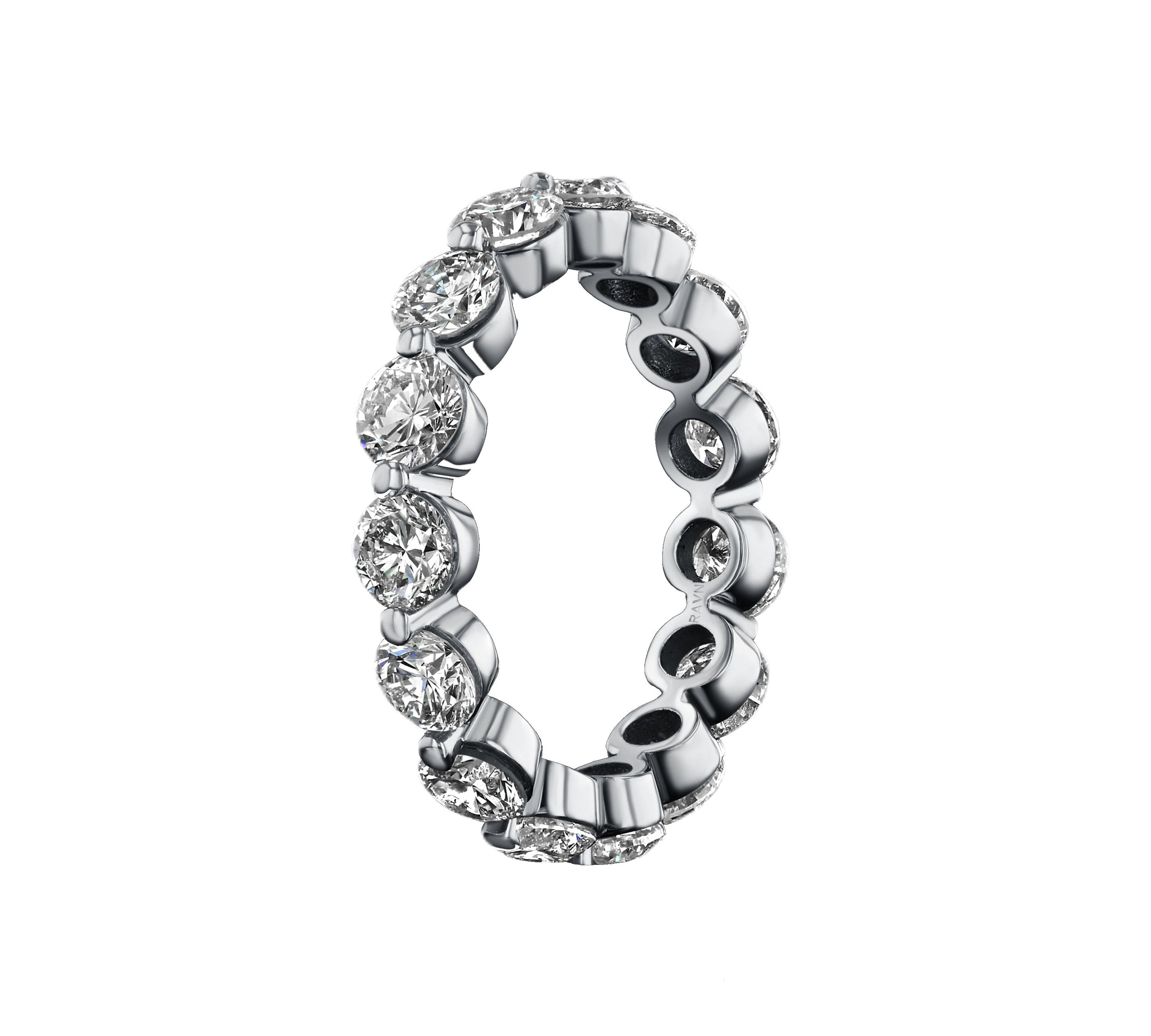 Diamond Eternity Band Band Ring House of RAVN White Diamond + White Gold  